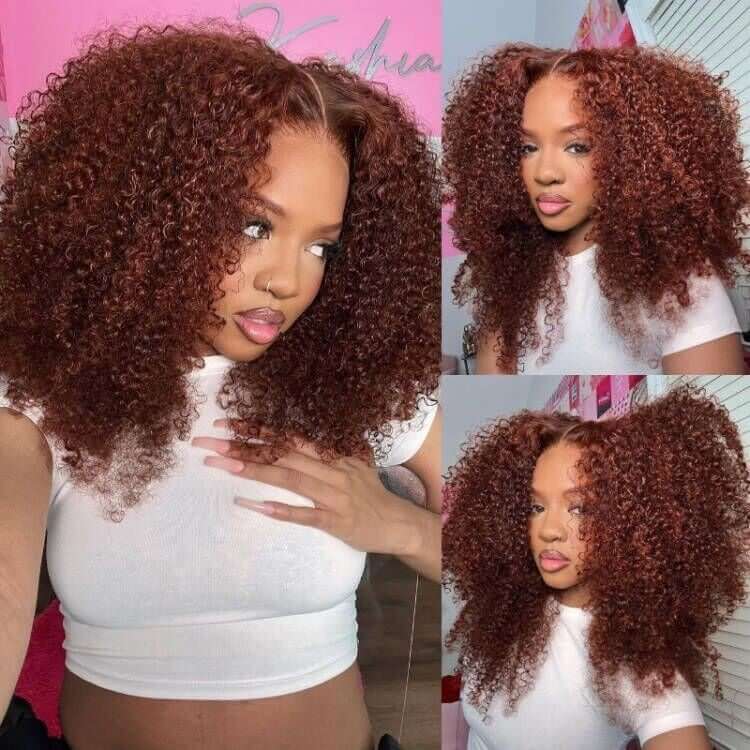 Unique Kinky Curly Glueless Human Hair Wig - Wigtrends