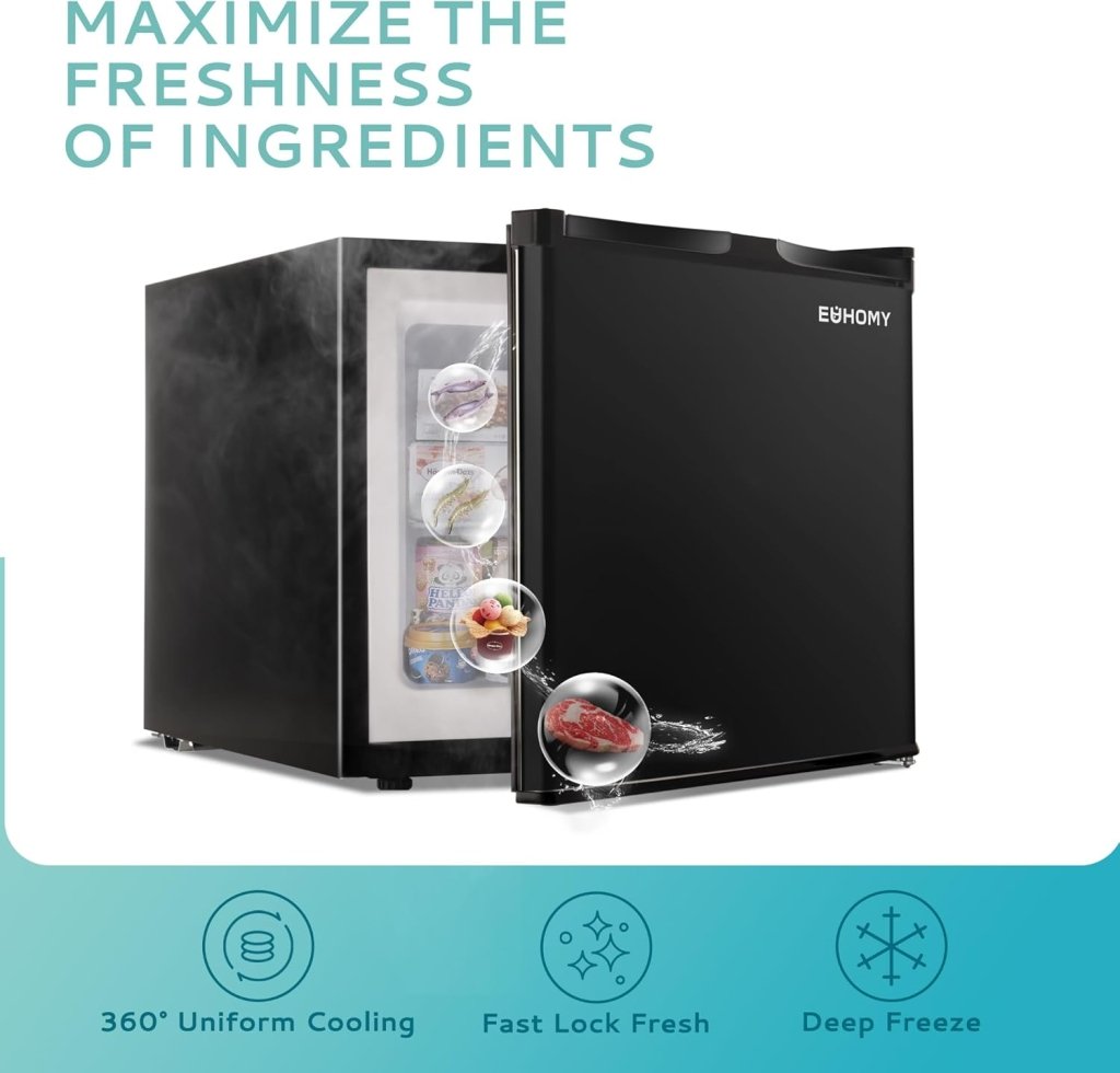 Upright freezer, 3.0Cubic Feet, Single Door Compact Mini Freezer with Reversible Door Small freezer for Home/Dorms/Apartment/Office - Wigtrends