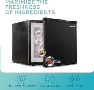 Upright freezer, 3.0Cubic Feet, Single Door Compact Mini Freezer with Reversible Door Small freezer for Home/Dorms/Apartment/Office - Wigtrends