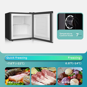 Upright freezer, 3.0Cubic Feet, Single Door Compact Mini Freezer with Reversible Door Small freezer for Home/Dorms/Apartment/Office - Wigtrends
