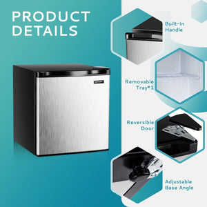 Upright freezer, 3.0Cubic Feet, Single Door Compact Mini Freezer with Reversible Door Small freezer for Home/Dorms/Apartment/Office - Wigtrends