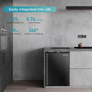 Upright freezer, 3.0Cubic Feet, Single Door Compact Mini Freezer with Reversible Door Small freezer for Home/Dorms/Apartment/Office - Wigtrends