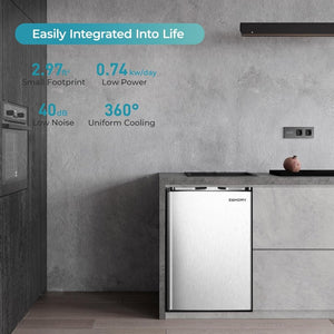 Upright freezer, 3.0Cubic Feet, Single Door Compact Mini Freezer with Reversible Door Small freezer for Home/Dorms/Apartment/Office - Wigtrends