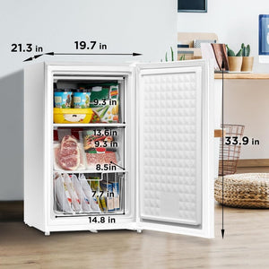 Upright Freezer Large Black 3.0 Cubic Feet - Wigtrends