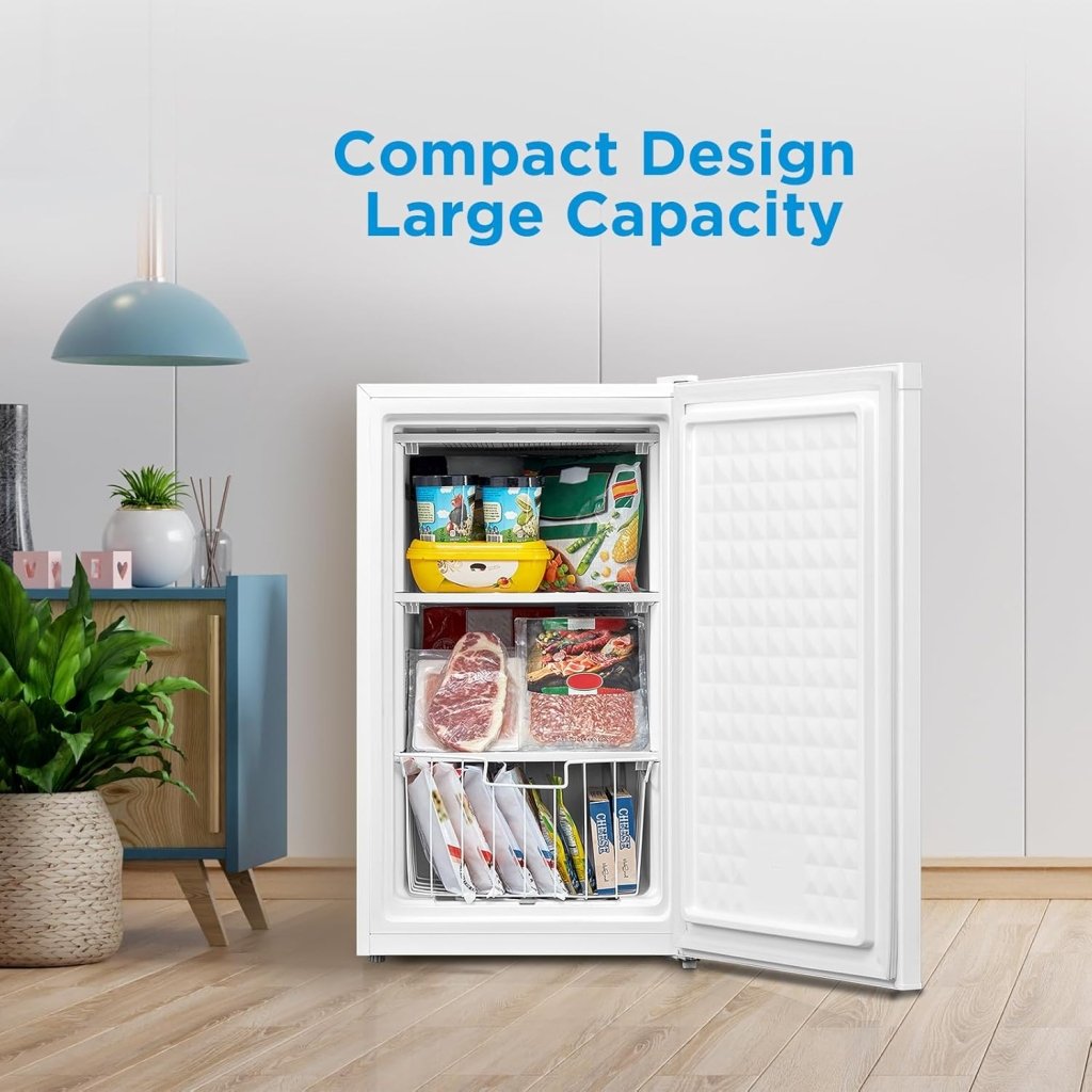 Upright Freezer Large Black 3.0 Cubic Feet - Wigtrends