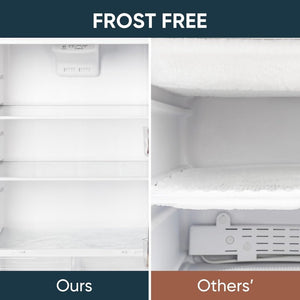 Upstreman 7.7 Cu.Ft. Refrigerator with Freezer, Double Door, Adjustable Thermostat, Large Capacity, Reversible Door Swing, Refrigerator for Apartment, Office, Dorm, Stainless (BD75) - Wigtrends