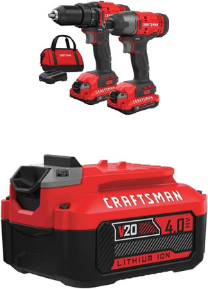 V20 MAX Cordless Drill and Impact Driver, Power Tool Combo Kit with 2 Batteries and Charger (CMCK200C2AM) - Wigtrends