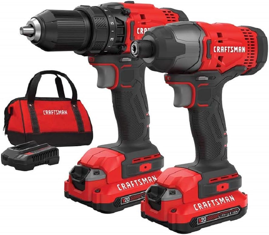 V20 MAX Cordless Drill and Impact Driver, Power Tool Combo Kit with 2 Batteries and Charger (CMCK200C2AM) - Wigtrends