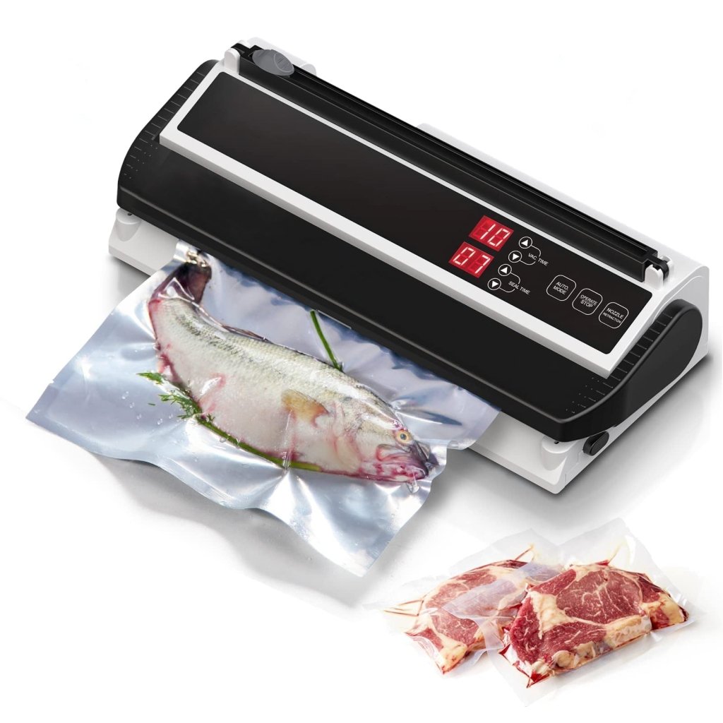 Vacuum Sealer Machine for Food Preservation, Nozzle Type, Compatible with Mylar Bags - Wigtrends