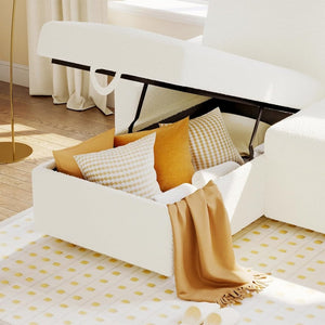VanAcc Sofa Bed, Sleeper Sofa with Storage Chaise - 2 in 1 Pull Out Couch Living Room, Comfy Sleeper Couch - Wigtrends