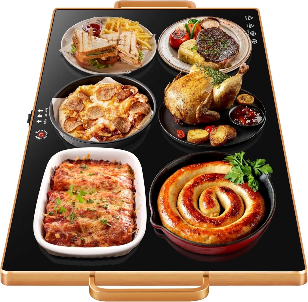 Warming Tray for Buffets Party House Warming Mat for Food with Thermostat and Full Surface Heating - Wigtrends