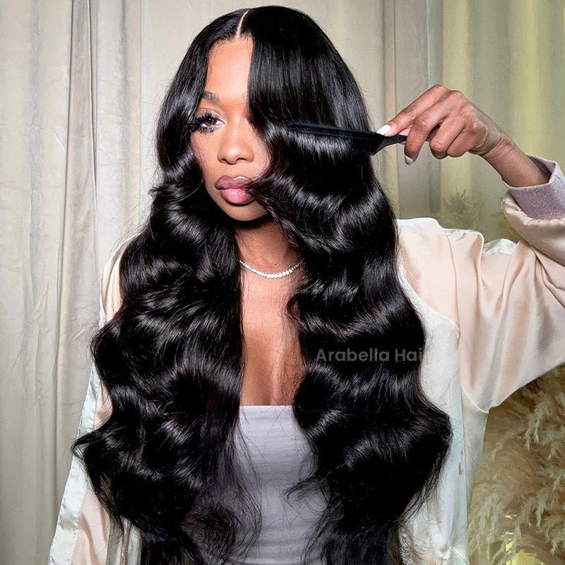 Wave Pre - Cut Glueless 6x5 Lace Front Wig C - part Pre - bleached Knots Beginner - Friendly Human Hair wigs - Wigtrends