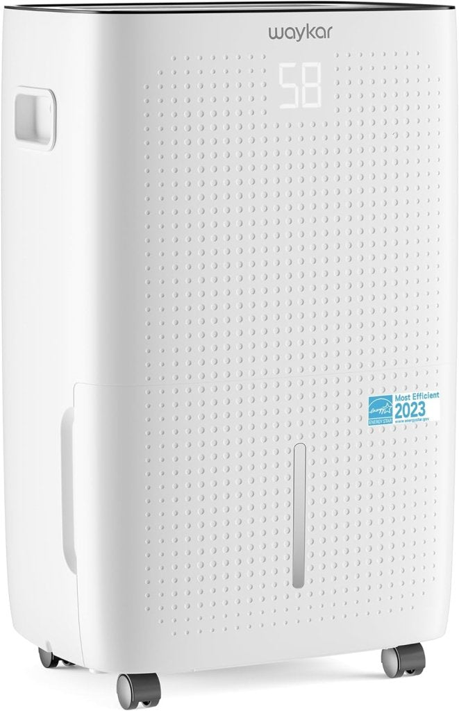 Waykar 2000 Sq. Ft Dehumidifier for Home and Basements, with Auto or Manual Drainage, 0.66 Gallon Water Tank Capacity - Wigtrends