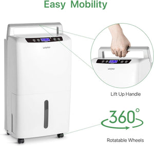 Waykar 2000 Sq. Ft Dehumidifier for Home and Basements, with Auto or Manual Drainage, 0.66 Gallon Water Tank Capacity - Wigtrends