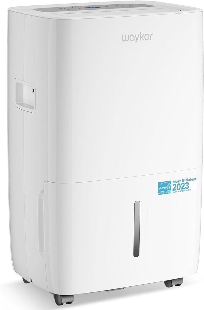 Waykar 2000 Sq. Ft Dehumidifier for Home and Basements, with Auto or Manual Drainage, 0.66 Gallon Water Tank Capacity - Wigtrends