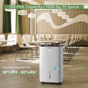 Waykar 2000 Sq. Ft Dehumidifier for Home and Basements, with Auto or Manual Drainage, 0.66 Gallon Water Tank Capacity - Wigtrends