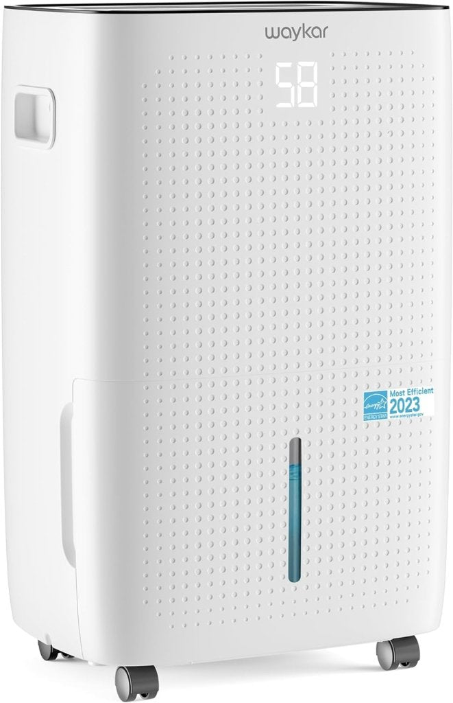 Waykar 2000 Sq. Ft Dehumidifier for Home and Basements, with Auto or Manual Drainage, 0.66 Gallon Water Tank Capacity - Wigtrends