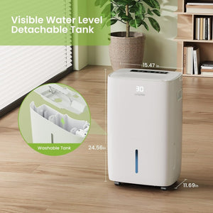 Waykar 2000 Sq. Ft Dehumidifier for Home and Basements, with Auto or Manual Drainage, 0.66 Gallon Water Tank Capacity - Wigtrends