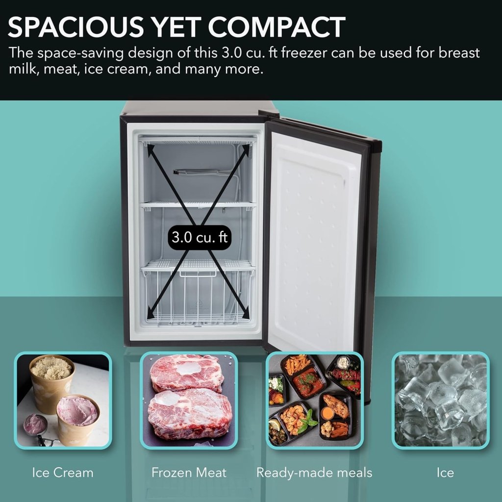 Whynter CUF - 112SS Mini, Energy Star Rated Small Upright Freezer with Lock, Stainless Steel - 1.1 Cubic Feet - Wigtrends