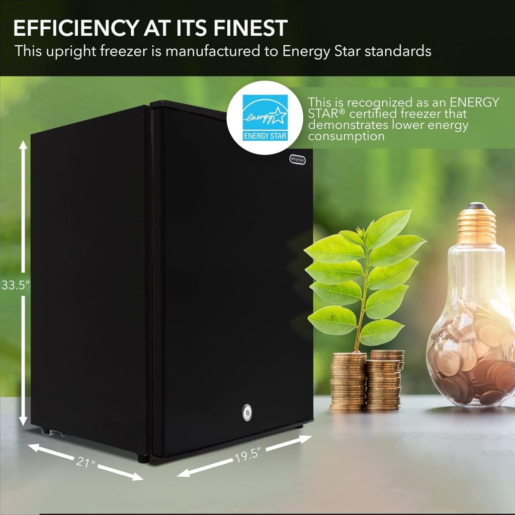 Whynter CUF - 112SS Mini, Energy Star Rated Small Upright Freezer with Lock, Stainless Steel - 1.1 Cubic Feet - Wigtrends