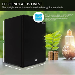 Whynter CUF - 112SS Mini, Energy Star Rated Small Upright Freezer with Lock, Stainless Steel - 1.1 Cubic Feet - Wigtrends