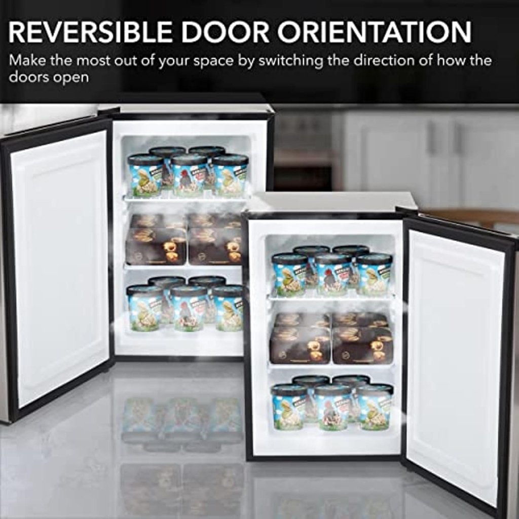 Whynter CUF - 112SS Mini, Energy Star Rated Small Upright Freezer with Lock, Stainless Steel - 1.1 Cubic Feet - Wigtrends