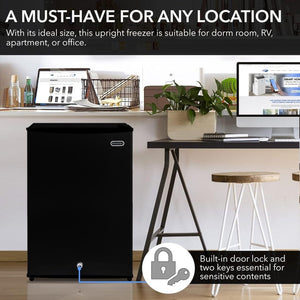 Whynter CUF - 112SS Mini, Energy Star Rated Small Upright Freezer with Lock, Stainless Steel - 1.1 Cubic Feet - Wigtrends