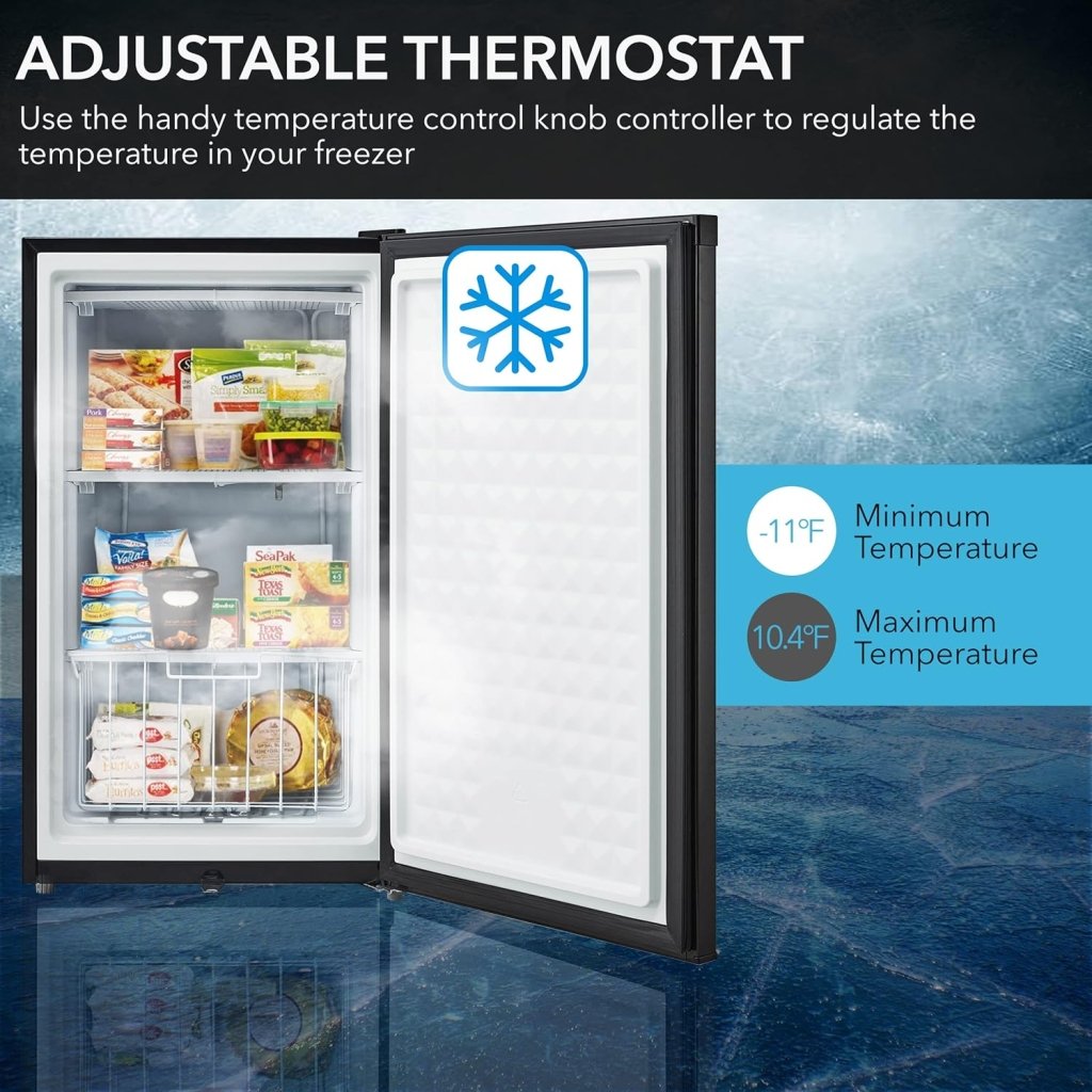 Whynter CUF - 112SS Mini, Energy Star Rated Small Upright Freezer with Lock, Stainless Steel - 1.1 Cubic Feet - Wigtrends