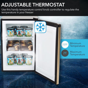Whynter CUF - 112SS Mini, Energy Star Rated Small Upright Freezer with Lock, Stainless Steel - 1.1 Cubic Feet - Wigtrends