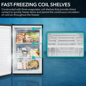 Whynter CUF - 112SS Mini, Energy Star Rated Small Upright Freezer with Lock, Stainless Steel - 1.1 Cubic Feet - Wigtrends