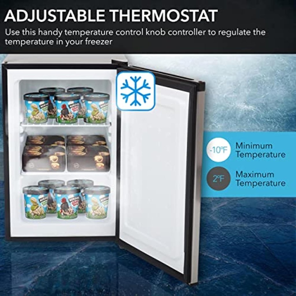 Whynter CUF - 112SS Mini, Energy Star Rated Small Upright Freezer with Lock, Stainless Steel - 1.1 Cubic Feet - Wigtrends