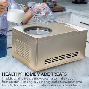 Whynter ICR - 300SS 0.5 - Quart Stainless Steel Rolled Ice Cream Maker With Compressor - Wigtrends