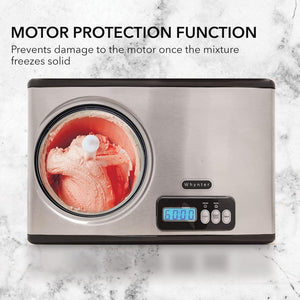 Whynter ICR - 300SS 0.5 - Quart Stainless Steel Rolled Ice Cream Maker With Compressor - Wigtrends
