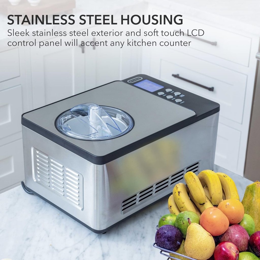 Whynter ICR - 300SS 0.5 - Quart Stainless Steel Rolled Ice Cream Maker With Compressor - Wigtrends