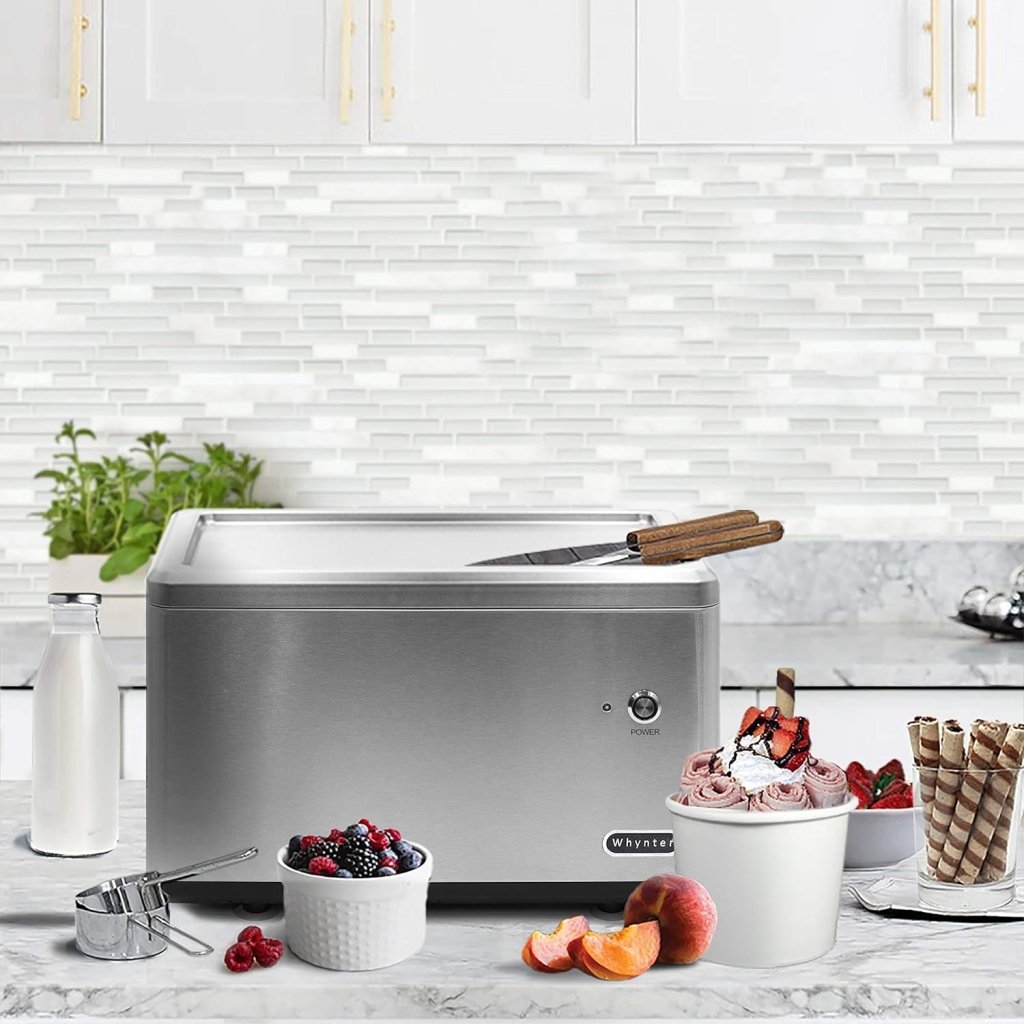 Whynter ICR - 300SS 0.5 - Quart Stainless Steel Rolled Ice Cream Maker With Compressor - Wigtrends