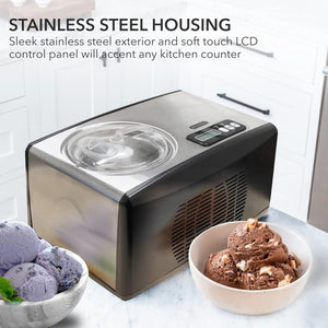 Whynter ICR - 300SS 0.5 - Quart Stainless Steel Rolled Ice Cream Maker With Compressor - Wigtrends