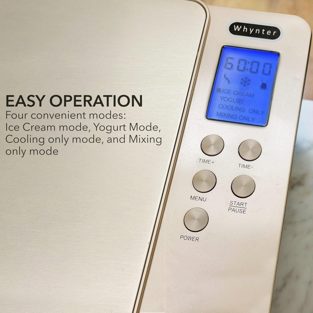 Whynter ICR - 300SS 0.5 - Quart Stainless Steel Rolled Ice Cream Maker With Compressor - Wigtrends