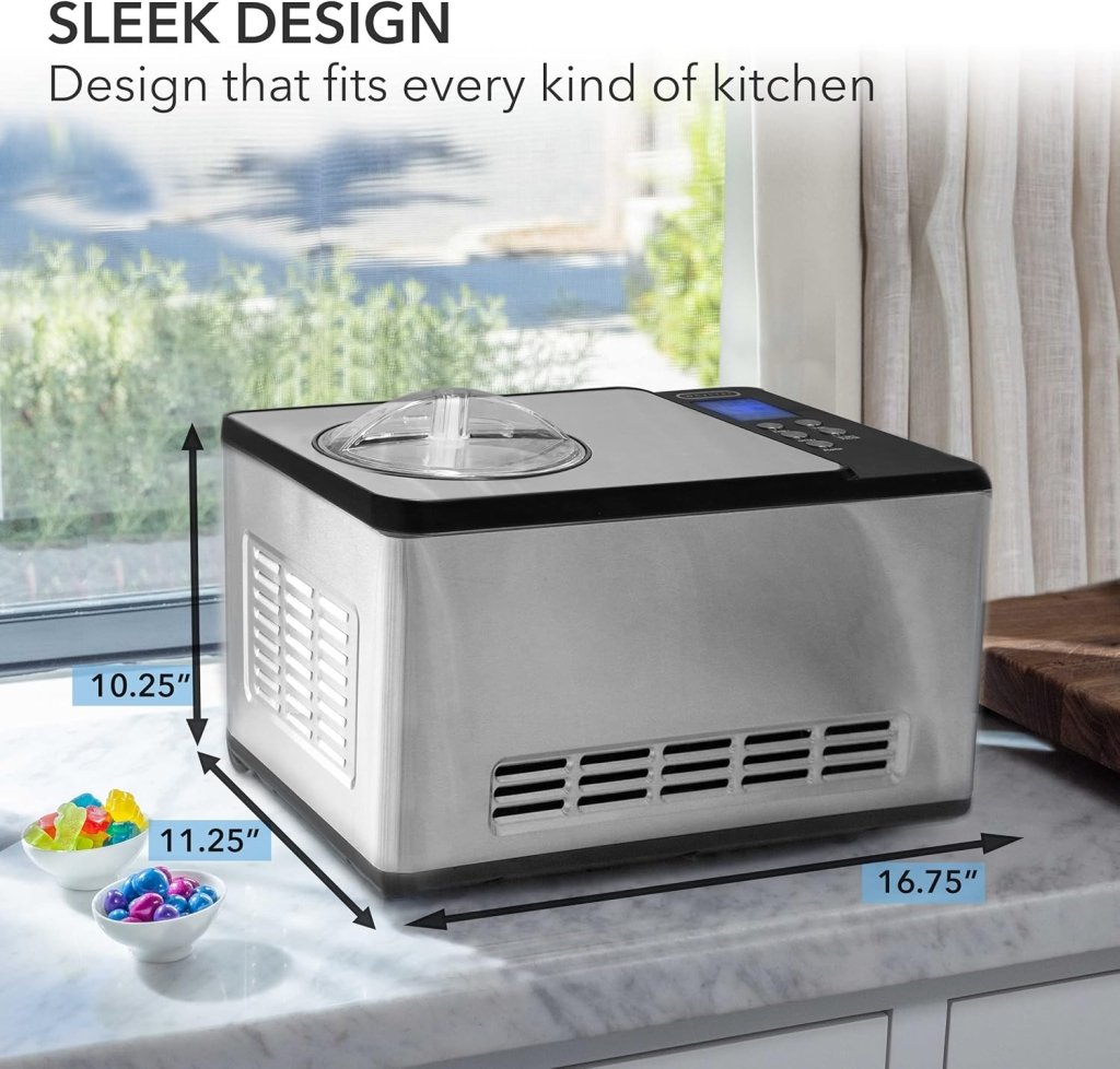 Whynter ICR - 300SS 0.5 - Quart Stainless Steel Rolled Ice Cream Maker With Compressor - Wigtrends