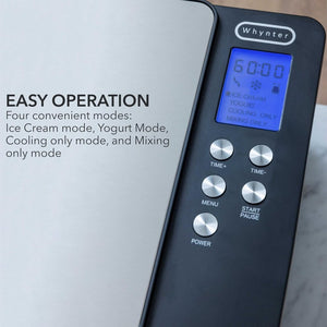 Whynter ICR - 300SS 0.5 - Quart Stainless Steel Rolled Ice Cream Maker With Compressor - Wigtrends