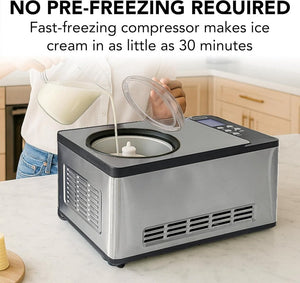 Whynter ICR - 300SS 0.5 - Quart Stainless Steel Rolled Ice Cream Maker With Compressor - Wigtrends