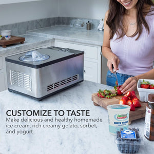 Whynter ICR - 300SS 0.5 - Quart Stainless Steel Rolled Ice Cream Maker With Compressor - Wigtrends