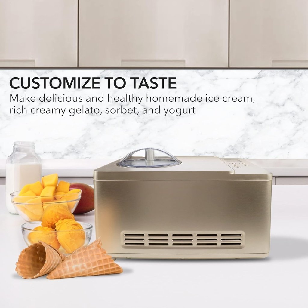 Whynter ICR - 300SS 0.5 - Quart Stainless Steel Rolled Ice Cream Maker With Compressor - Wigtrends