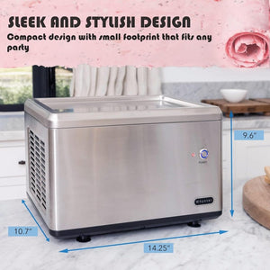 Whynter ICR - 300SS 0.5 - Quart Stainless Steel Rolled Ice Cream Maker With Compressor - Wigtrends