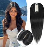 Wigs Toppers for Women Real 100% Human Hair 16 Inch Scalp Line Hair Pieces for Thinning Hair Parting - Wigtrends