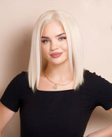 Wigstrends long bob human wig - 12" platinum blonde - Wigtrends