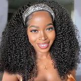 Headband Wig Deep Wave 12 Inch Human Hair Curly hair wigs