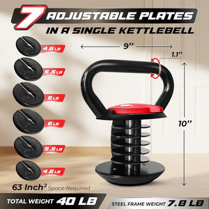 Yes4All Adjustable Kettlebell, Kettle Grip, Kettlebell Handle, Convert to Kettlebells Weight Set - Wigtrends