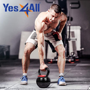 Yes4All Adjustable Kettlebell, Kettle Grip, Kettlebell Handle, Convert to Kettlebells Weight Set - Wigtrends